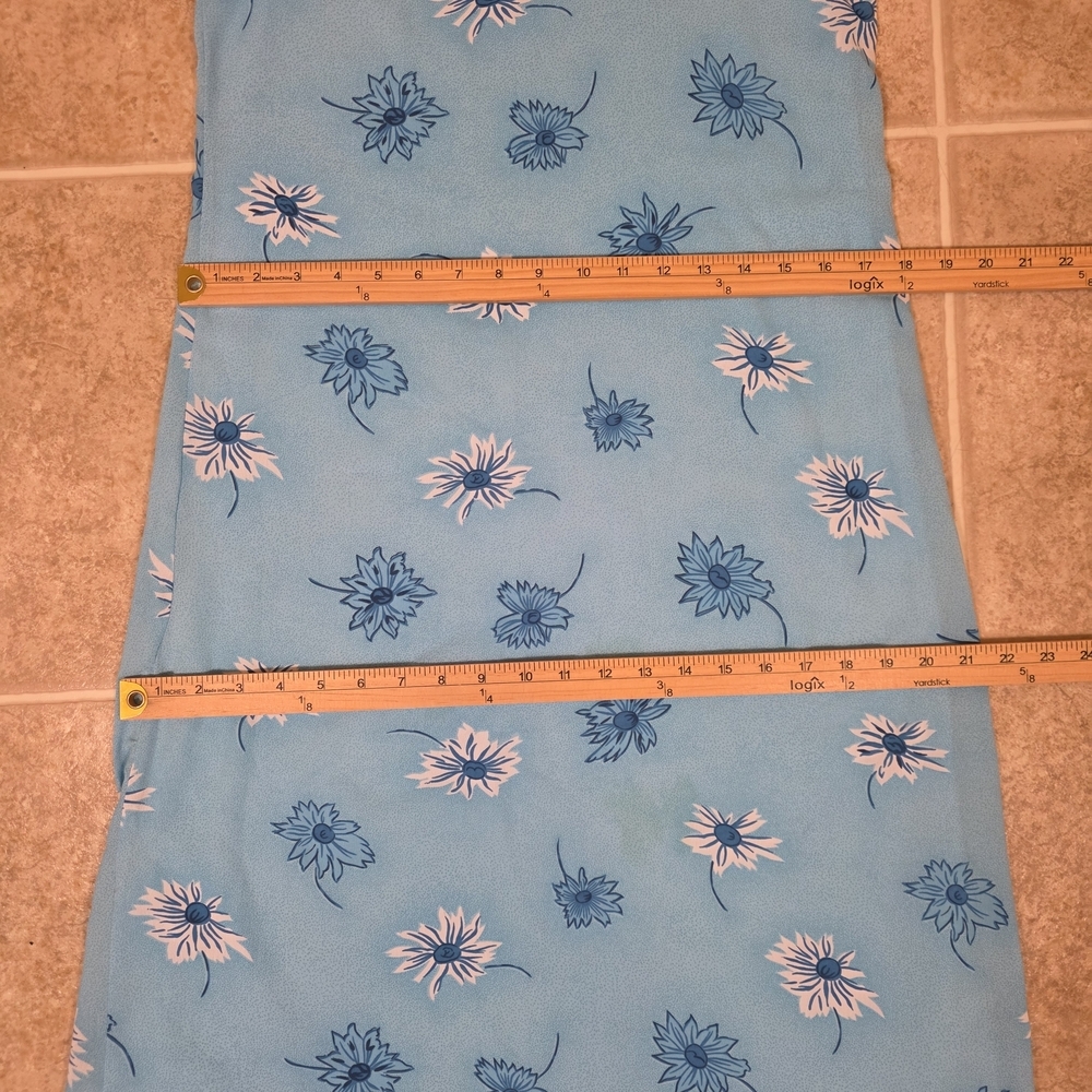 Mix Nouveau Blue Floral Maxi Dress Petite 4P Sleeveless Lined Summer Dress - Picture 8 of 10